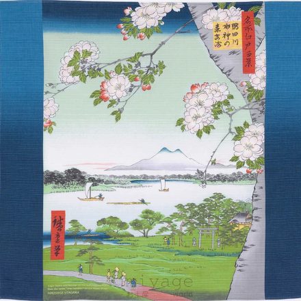 Furoshiki- Suijin szentély ukiyo-e